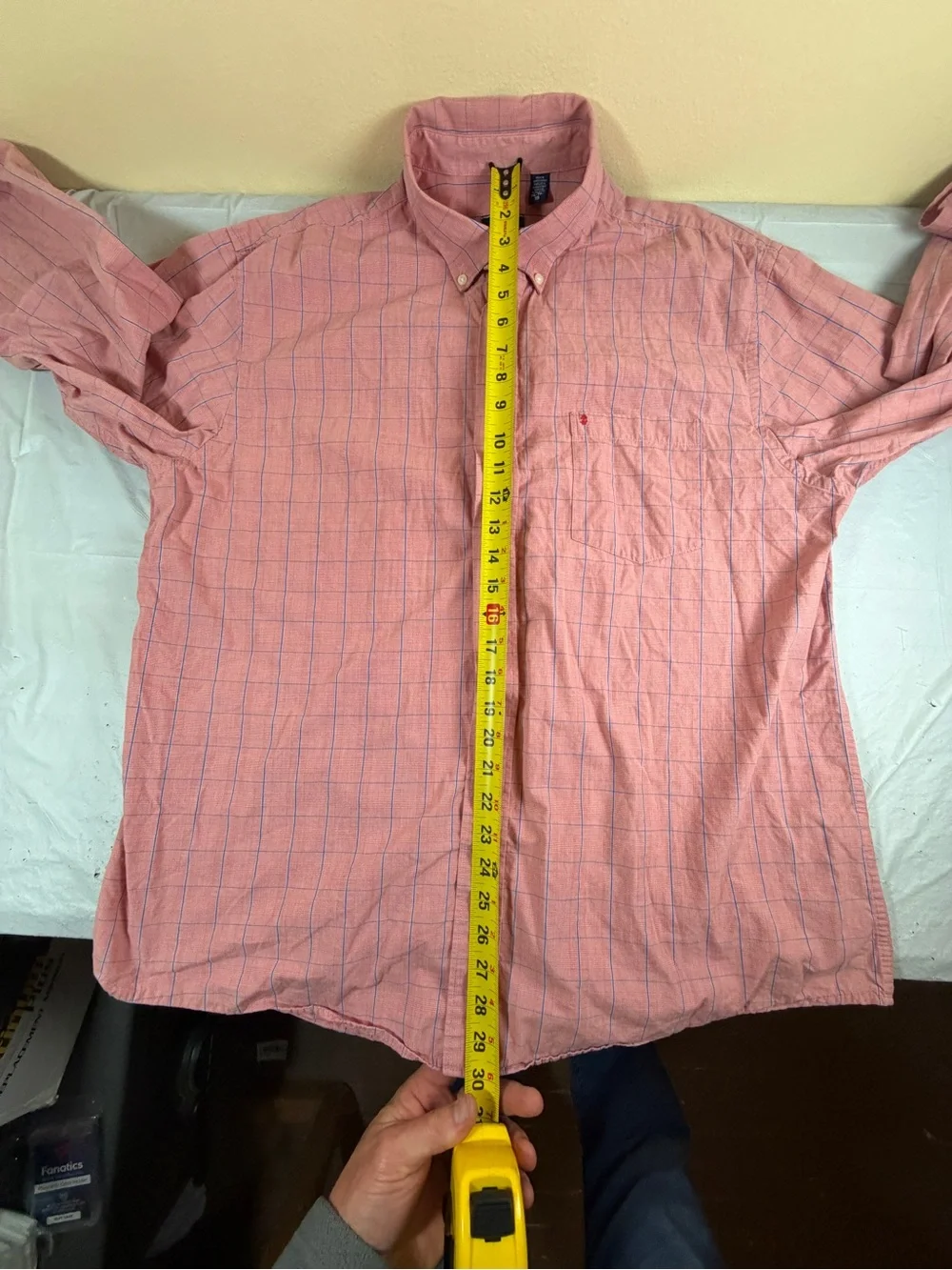 Izod‎ Pink Plaid Button-Down Shirt with Blue Windowpane
